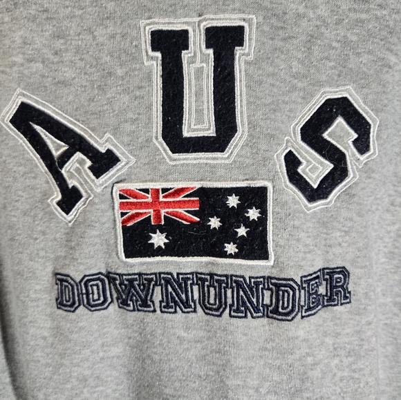 AUSTRALIA "AUS DOWNUNDER" Hoodie Men's Size XL Australia gray - Picture 1 of 5